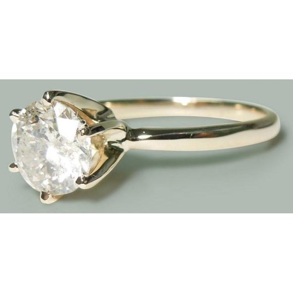 Prong Setting 2.5 Carat Round Diamond Solitaire - Picture 1 of 4
